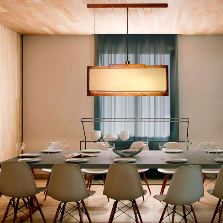 لوستر چوب سه شعله شید مکعب مسینا V3